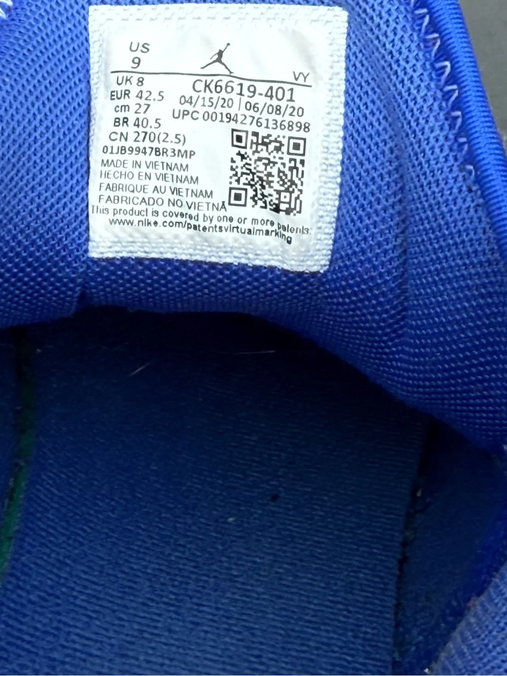 Nike Jordan React Elevation TB Hyper Royal Mens Size 9 CK6619 401 w/OG Box